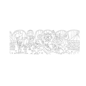 Rotolo creativo adesivo - tema parco divertimento - 30x400cm - Info - immagine 1