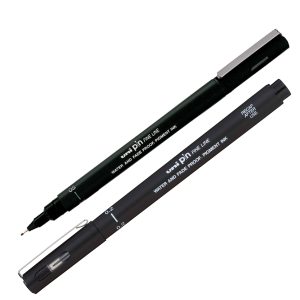 Pin fineliner  - punta 0,2mm - nero - Uni Mitsubishi - immagine 1