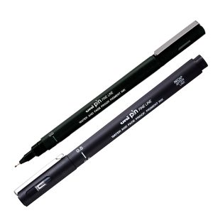 Pin fineliner - nero - punta 0.5 mm - Uni Mitsubishi - immagine 1