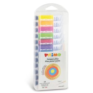 Tempera in tubetto - 12 ml - fluo / metal - Primo - scatola 12 pezzi - immagine 1
