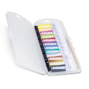 Tempera in tubetto - 12 ml - fluo / metal - Primo - scatola 12 pezzi - immagine 2
