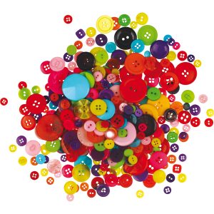 Bottoni - in plastica - colori assortiti - Deco - conf. 650 pezzi - immagine 2