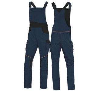 Salopette da lavoro Mach 2 - tela/poliestere/cotone - taglia M - blu/nero - Deltaplus - immagine 1