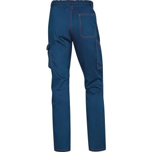 Pantalone da lavoro Panostrpa - sargia/poliestere/cotone/elastan - taglia M - blu/arancio - Deltaplus - immagine 2