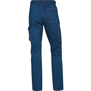 Pantalone da lavoro Panostrpa - sargia/poliestere/cotone/elastan - taglia XL - blu/arancio - Deltaplus - immagine 2