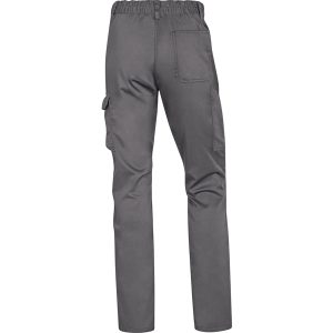 Pantalone da lavoro Panostrpa - sargia/poliestere/cotone/elastan - taglia L - grigio/nero - Deltaplus - immagine 2