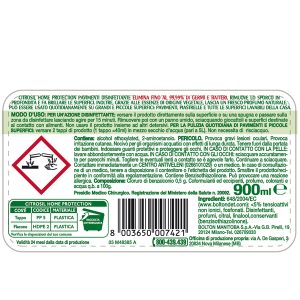 Citrosil pavimenti disinfettante - limone - 900 ml - Citrosil - immagine 2