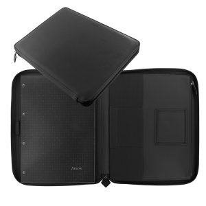 Portablocco Metropol - similpelle - 32x24,5x2,6cm - nero - Filofax - immagine 1