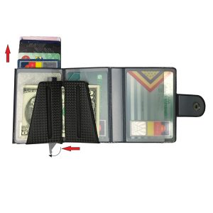Portacard Wally Carbon - 6x9,5cm - grigio - Alplast - immagine 2