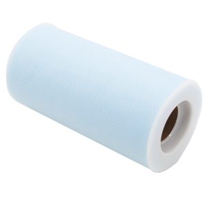 Tulle in rotolo - celeste - 12,5cmx25mt - Big Party - immagine 1