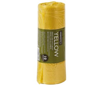 Sacchi rifiuti Classic - 70 x 110 cm - 120 L - 20 micron - giallo - Perfetto - conf. 10 pezzi - immagine 1