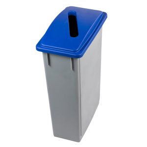 Contenitore Office 90 - con feritoia per carta - 29,5x52x83,5 cm - 90 L - grigio/blu - Medial International - immagine 1