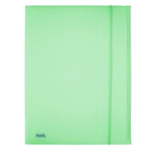 Cartella 3L con elastico Pastel - PPL - 24x33cm - smeraldo - Favorit - immagine 1