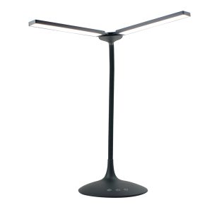 Lampada da tavolo Twin - a led - 34 x 36 x 18 cm - nero - Alba - immagine 1