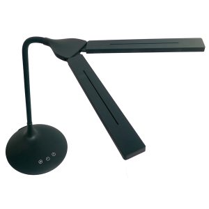 Lampada da tavolo Twin - a led - 34 x 36 x 18 cm - nero - Alba - immagine 2