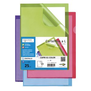 Cartelline a L - 21 x 29,7 cm - rosso - Sei Rota - conf. 25 pezzi - immagine 1