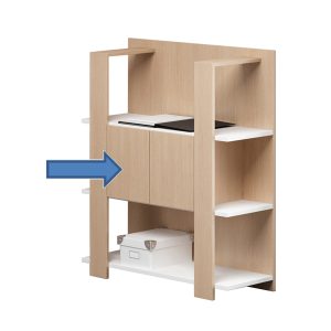 Coppia antine + paretine per libreria Concept - 60x36,8 cm - rovere - immagine 1