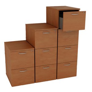Classificatore - 2 cassetti - 49 x 55 x 73,2 cm - noce chiaro - immagine 1