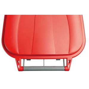 Bidone mobile - 49x54x85 cm - con chiusura a clip - 100 L - grigio/rosso - Mobil Plastic - immagine 2