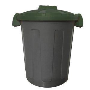 Contenitore portarifiuti Dusty - diametro 36 cm - altezza 45 cm -  25 L - coperchio verde - Mobil Plastic - immagine 1