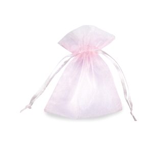 Sacchetti bomboniera Milly - 8,5 x 10 cm - organza - rosa - PNP - conf. 20 pezzi - immagine 1
