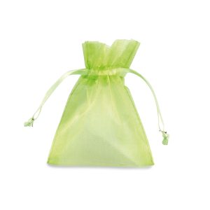 Sacchetti organza Milly - 12,5 x 17 cm - verde mela - PNP - conf. 20 pezzi - immagine 1