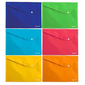 Buste Colorosa con bottone - in PPL - 33 x 24,5 cm - colori assortiti - Ri.Plast - conf. 6 pezzi - immagine 1