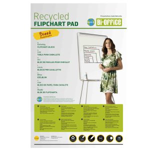 Blocchi per lavagna Earth - 65 x 98 cm - 20 fg - bianco - Bi-Office - immagine 1