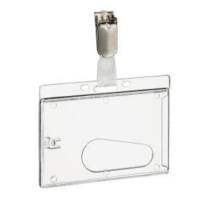 Portabadge rigido - 5,4 x 8,5 cm - Durable - conf. 50 pezzi - immagine 1