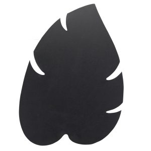 Lavagna Silhouette da parete - 43,8 x 29,6 cm - forma foglia - nero - Securit - immagine 1