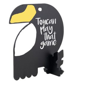 Lavagna Silhouette - forma tucano - 16 x 13,8 x 7,4 cm - nero - Securit - immagine 1
