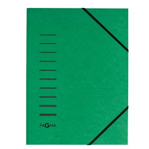 Cartella con elastico - in cartoncino - A4 - verde - Pagna - immagine 1
