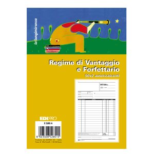 Blocco fattura contribuenti min/forfett. - 22x14,8 - 50x2 fogli autoric. - E5285A - EdiPro - immagine 1