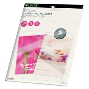 Pouches iLAM UDT - plastificazione a caldo - A3 - 303 x 426 mm - 2 x 125 micron - Leitz - scatola 25 pezzi - immagine 1