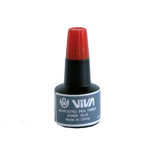 Inchiostro per cuscinetti - a base alcool - 30 gr - rosso - Viva - immagine 1