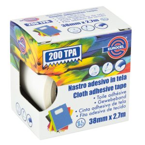 Nastro adesivo telato TPA 200 - 3,8 cm x 2,7 m - bianco - Eurocel - immagine 1