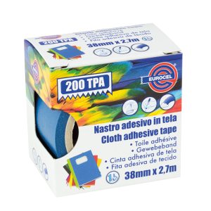 Nastro adesivo telato TPA 200 - 3,8 cm x 2,7 m - blu - Eurocel - immagine 1