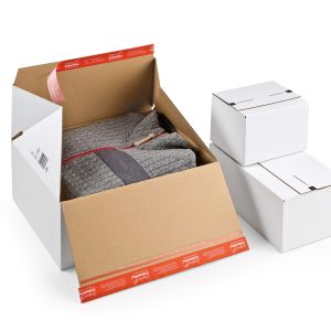 Scatola e-commerce - per spedizioni - 38,9 x 32,4 x 16 cm - cartone - bianco - ColomPac - immagine 1