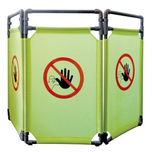 Barriera per interni - NO ENTRY - 3 pannelli - PE - 170 x 100 cm - immagine 1