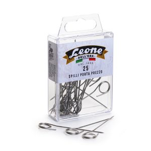 Spilli portaprezzi - inox - Leone - conf. 25 pezzi - immagine 1
