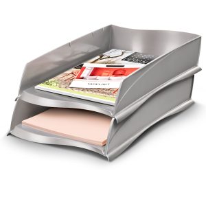 Vaschetta portacorrispondenza Ellypse Extra Strong - 38 x 27,5 x 82 cm - grigio talpa - CEP - immagine 1