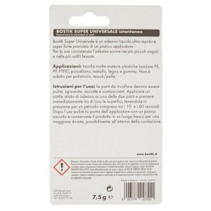 Colla istantanea universale Super - 7,5 gr - trasparente - Bostik - immagine 2