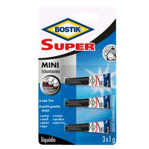 Colla istantanea universale - Super Mini blister - 3 x 1 gr - trasparente - Bostik - immagine 1
