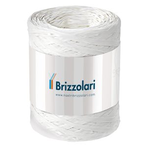 Nastro Rafia sintetica - bianco 01 - 5mmx200mt - Brizzolari - immagine 1