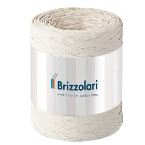 Nastro Rafia sintetica - avorio 25 - 5mmx200mt - Brizzolari - immagine 1