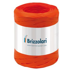 Nastro Rafia sintetica - arancione 12 - 5mmx200mt - Brizzolari - immagine 1
