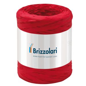 Nastro Rafia sintetica - rosso 07 - 5mmx200mt - Brizzolari - immagine 1