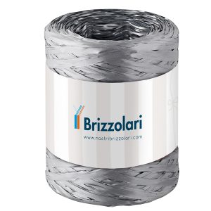 Nastro Rafia sintetica - argento 44 - 5mmx200mt - Brizzolari - immagine 1