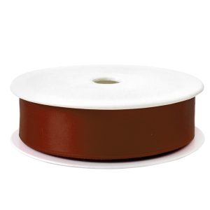 Nastro doppio raso - 25mmx25mt - marrone 57 - Brizzolari - immagine 1