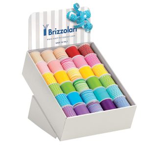 Rocche di nastro - in polipropilene - 10 mm x 10 mt - fantasie primaverili assortite - Brizzolari - conf. 60 pezzi - immagine 1
